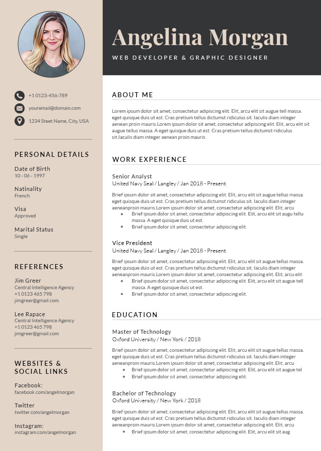 rotterdam resume template
